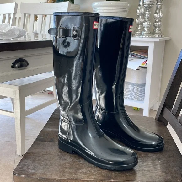 Hunter Original Refined Gloss Rain Boots - Picture 2 of 4
